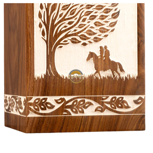 AYAANS Rosewood wooden Hand Carved Wooden Hot Selling cremation Urn <b>Box</b> for Adult Ashes Wholesale Cremation Urns (6X6X11)IN - Product Image 6