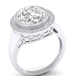 Anillos de compromiso de plata de ley 925 con moissanita VVS de REYES a precio mayorista para mujer, regalos de aniversario de boda, joyería - Product Image 2