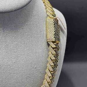 Collier chaîne cubaine personnalisé sertie de moissanite, style hip-hop, cadeau de mariage, fournisseur de bijoux en gros - Product Image 2