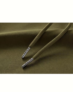 Women's Olive Green Cropped Hoodie Long Sleeve Solid Knitted Fleece Polyester/Cotton Pockets Winter Style Breathable Casual Wear - Product Image 5