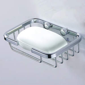 Professional Soap Dishes Stainless Steel Wall-Mounted <b>Shower</b> Soap Holder Fashion Bathroom <b>Storage</b> Box Container Top Good Quality - Product Image 1
