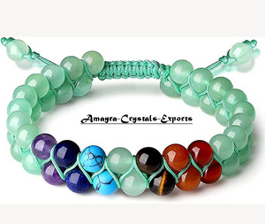 Bracelet Métaphysique Ajustable Fait Main en Aventurine Verte Naturelle de Qualité Supérieure, Perles Chakra, Articles Authentiques, Achetez en Ligne chez Amayra - Product Image 4