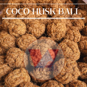 Pelota de fibra de coco para masticar para perros, pelota de cáscara de coco para masticar para perros, fabricante de juguetes ecológicos para mascotas de Vietnam ANGLE - Product Image 3