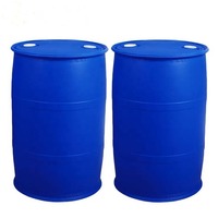 Bidon en plastique moulé par soufflage de 200 L en PEHD bleu, recyclable, de qualité alimentaire, avec double couvercle hermétique, conteneur d'eau de 55 gallons