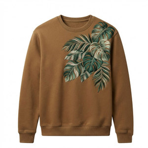 Sudaderas Bordadas para Hombre, de Alta Calidad, Cuello Redondo, Algodón, Felpa Suave, Cómodas, Casuales, Esenciales de Invierno - Product Image 1