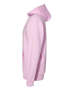 Sweat-shirt à capuche rose personnalisé avec logo, unisexe, décontracté, en molleton, imprimé sur le devant, coupe classique, 100% coton biologique, hiver - Product Image 3