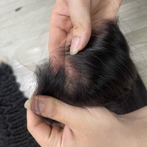 Extensions de trame de cheveux humains vietnamiens crus non chimiques bouclés profonds lâches fermeture de lacet noir naturel - Product Image 4