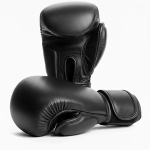 Guantes Profesionales de Piel Negra para MMA, Guantes de Combate con Acolchado Reforzado para Entrenamiento de Artes Marciales y Deportes de Combate - Product Image 2