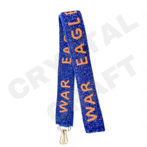 CRYSTAL CRAFT Sangle en sangle tissée perlée vintage et écologique Texas, réglable, modèle personnalisé 4465, accessoire de sac à main - Product Image 2