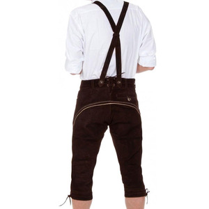 Most Demanding Adjustable Customized Design <b>Machine</b> Thread Embroidery Lederhosen Bavarian Clothing Men's Calf Length Pants - Product Image 4