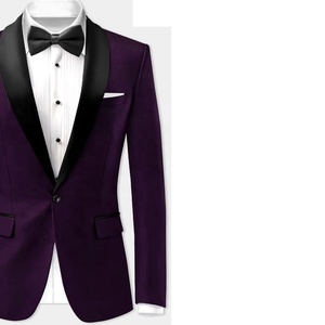 Blazer Morado para Hombre, Estilo Británico, Corte Regular, Cuello de Solapa, 100% Poliéster, Tela de Lana Peinada, para Hermandades y Fraternidades - Product Image 5