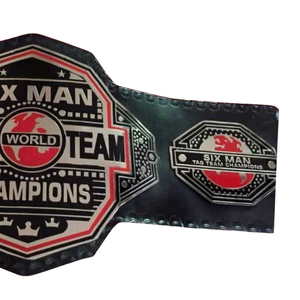 Ceinture de championnat de lutte six contre six haut de gamme personnalisable avec des designs de champion du monde - Product Image 3
