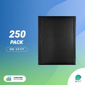 Confezione da 350 Buste Imbottite Metallizzate Nere 6,5 X 9 Pollici, Chiusura Autosigillante Opaca in Polietilene - Product Image 2