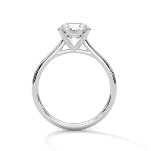 Anillo Solitario de Oro Blanco de 14K con Diamante Cultivado en Laboratorio de Corte Redondo Brillante, Certificado GRA, Anillo de Compromiso con Engaste de 4 Puntas - Product Image 2