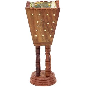 Quemador de incienso de madera hecho a mano de alta calidad para la decoración de interiores de hogar u oficina, soporte duradero para quemar incienso, en oferta. - Product Image 4
