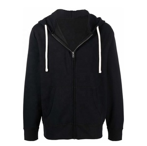 Sudaderas de lana con cremallera de gran tamaño para hombre de alta calidad, Sudadera con capucha teñida Lisa bordada para diseño en blanco de invierno - Product Image 6