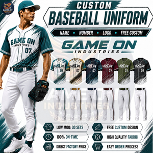 Tenues de sport personnalisées imprimées, anti-humidité, pour la vente en gros – Nouveaux uniformes de baseball professionnels haute performance - Product Image 2