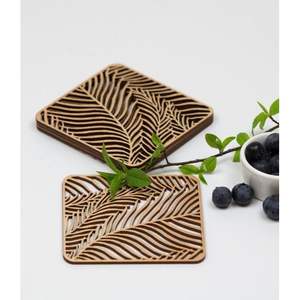 Durable MDF Laser-Engraved Coasters for Home Decor Smooth Craftsmanship for <b>Promotional</b> <b>Table</b> Protection - Product Image 4