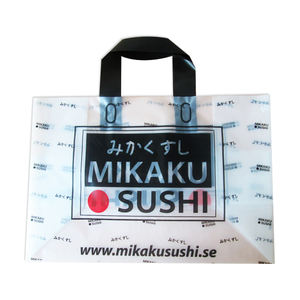 Bolsa de Plástico HDPE Reciclable Personalizada con Asa Suave Lateral, Sellado Térmico e Impresión por Grabado - Product Image 1