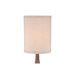 Elegant design Hammered Brown <b>Table</b> Lamp Set of 2 Textured Metal Base Linen Fabric Shade Elegant <b>Bedside</b> Nightstand - Product Image 2