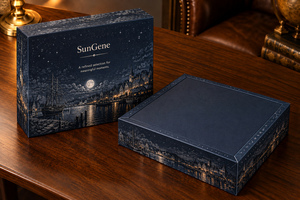 Caja Rígida de Dos Piezas para Botella de Whisky Midnight Harbour Personalizada - Product Image 5