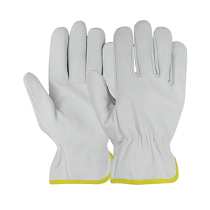 Gants de travail et de conduite en cuir de chèvre de qualité supérieure, durables, avec pouce Keystone et poignet élastique - Product Image 3