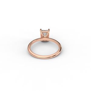 แหวนเพชรทรงเอเมอรัลด์สังเคราะห์จากห้องปฏิบัติการ ได้รับการรับรองจาก IGI ชุบโรเดียม ทองคำ 14k สีโรส/เยลโลว์/ไวท์ ดีไซน์หรูหรา - Product Image 3