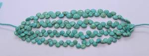 Perles de turquoise naturelle d'Arizona facettées en forme de cœur, taille 7 à 8 mm, qualité supérieure, pierres précieuses authentiques de turquoise d'Arizona. - Product Image 6