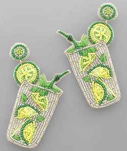 Boucles d'oreilles rondes brodées à la main avec des perles de rocaille pour femmes et filles, boucles d'oreilles artisanales de haute qualité en provenance d'Inde - Product Image 4