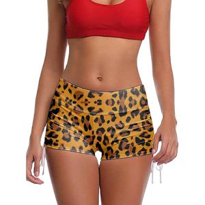 Shorts de plage pour femmes, taille élastique, personnalisables, respirants, imprimés numériquement, en matériaux écologiques durables - Product Image 3