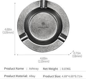 ที่เขี่ยบุหรี่แบบพลิกฝาปิด ใช้ได้ทั้งในบ้านและนอกบ้าน สีบรอนซ์ คลาสสิก ทำจากโลหะ ป้องกันลม เหมาะสำหรับตกแต่งบ้านและสำนักงาน ดีไซน์โดดเด่น ของยอดนิยม - Product Image 2