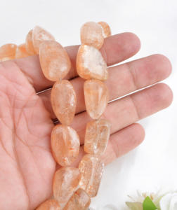 หินซันสโตนธรรมชาติทรงกลมขนาด 16 นิ้ว สำหรับทำเครื่องประดับชั้นดี - Product Image 6