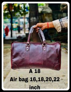 Sac de voyage en cuir pour week-end, fermeture à glissière, grande capacité, poches spacieuses, rangement pour vêtements et accessoires, Maharashtra - Product Image 4