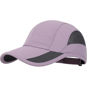 Casquette de baseball violette respirante à séchage rapide avec panneau en maille, chapeau de sport d'extérieur pour hommes et femmes, visière réglable - Product Image 1
