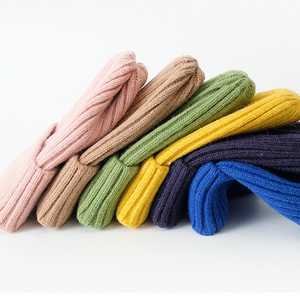 Unisex Solid Color Knit Beanie Hat 100% Acrylic <b>Winter</b> Warm Casual Style Adult 56-58CM Ribbed Design - Product Image 2