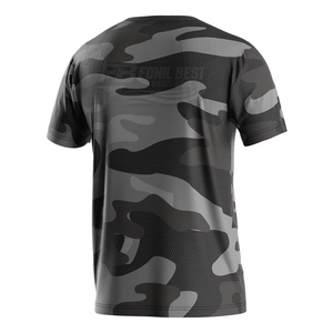 T-shirt en jersey lourd uni camouflage pour homme, 100 % coton respirant, col rond, option d'impression personnalisée du logo sur le devant, coupe classique - Product Image 4