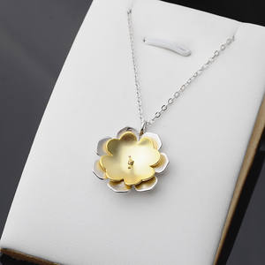 Ensemble de pendentifs en argent S925 avec lotus et 10-12 perles, nouveaux accessoires DIY pour femmes, colliers fins avec chaîne, bandeau, collier - Product Image 2