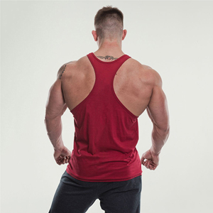 Wholesale Custom Logo Cotton Running <b>Singlet</b> Muscle Athletic Shirts Sleeveless Fitness Wear Workout <b>Men</b> Gym Tank Top <b>For</b> <b>Men</b> - Product Image 4