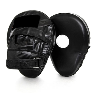En gros, Mitaines de boxe 2.0 noires, Pads de frappe profilés, Mitaines de frappe à air, avec logo personnalisé, en PU anti-impact, écologiques - Product Image 2