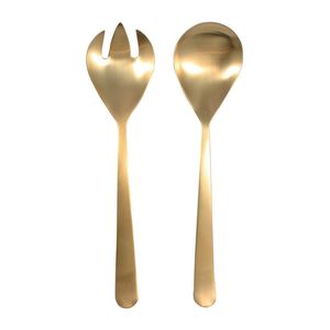 Commercial Quality Stainless Steel Salad Server <b>Set</b> Mirror Polish Corrosion Resistance Easy Maintenance Business Gift Features - Product Image 5