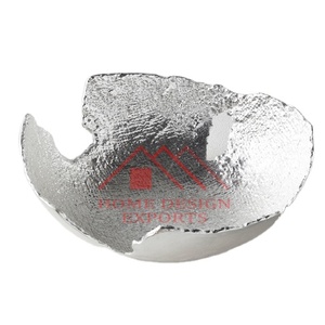 2025 Table Top Fruits <b>Bowl</b> for Living Room Center Premium Quality Aluminium <b>Bowl</b> Latest Design Modern Silver Finished - Product Image 2