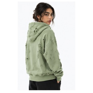 <b>Top</b> Quality Brand Name Women <b>Distressed</b> Hoodie Made With Soft Durable Fabric Comfortable Fit Trendy <b>Distressed</b> Style And Everyd - Product Image 5