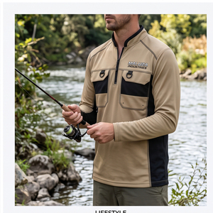 Chemises de pêche à manches longues OEM de haute qualité, séchage rapide, respirantes, protection solaire UV 50+, uniformes personnalisés en gros pour équipes de pêcheurs - Product Image 6