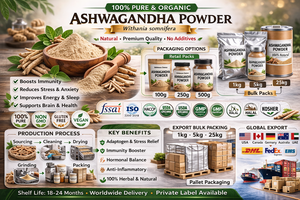 WARRLY Polvo de Ashwagandha Premium, Extracto Herbal de Corteza 99% Puro, Grado Alimenticio, Secado por Aire Caliente, a Granel, OEM, Marca Privada, Cultivo - Product Image 5