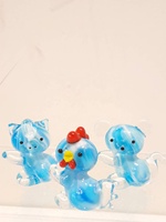 Handgefertigte Lampwork Geblasene Bunte Murano-Glas Tierskulptur Moderne Feng Shui Festival Europa Dekorative Figur Sammlerstück