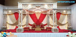 Traditionnel Telugu Mariage Mandap Décoration Sri Lankais Mariage Poruwa Mandap Décor Glam Tamilian Mariage Mandap Décor Guyana - Product Image 6