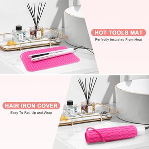 Tappetino in Silicone Resistente al Calore, Copertura Protettiva per Ferro Arricciacapelli e Piastra per Capelli - Product Image 1