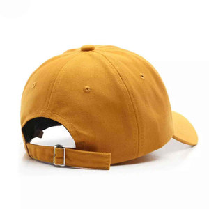 Customized Yellow Unisex Baseball Cap Smile Embroidery 6-Panel Adjustable Cotton Canvas Breathable <b>Waterproof</b> Casual Style Front - Product Image 5