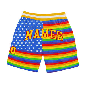 Pantalones cortos de baloncesto de ajuste relajado, duraderos, para uso diario, entrenamiento y juego, de tela de malla ligera, atléticos. - Product Image 1