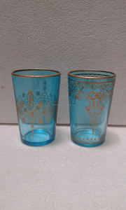 Vasos de té marroquíes coloridos para suministros de hotel y restaurante - Product Image 2